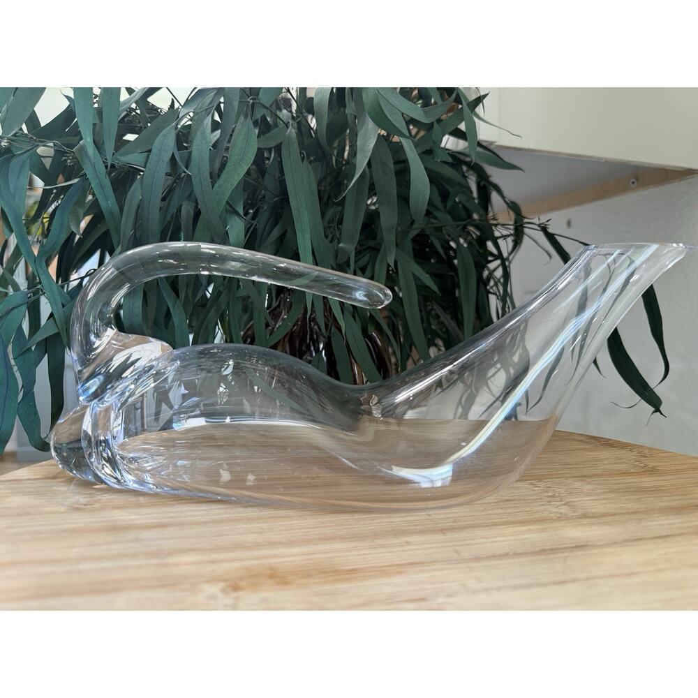 Riedel Duck Red Wine Clear Decanter Austria Leaded Crystal Signed 12x5” Unique